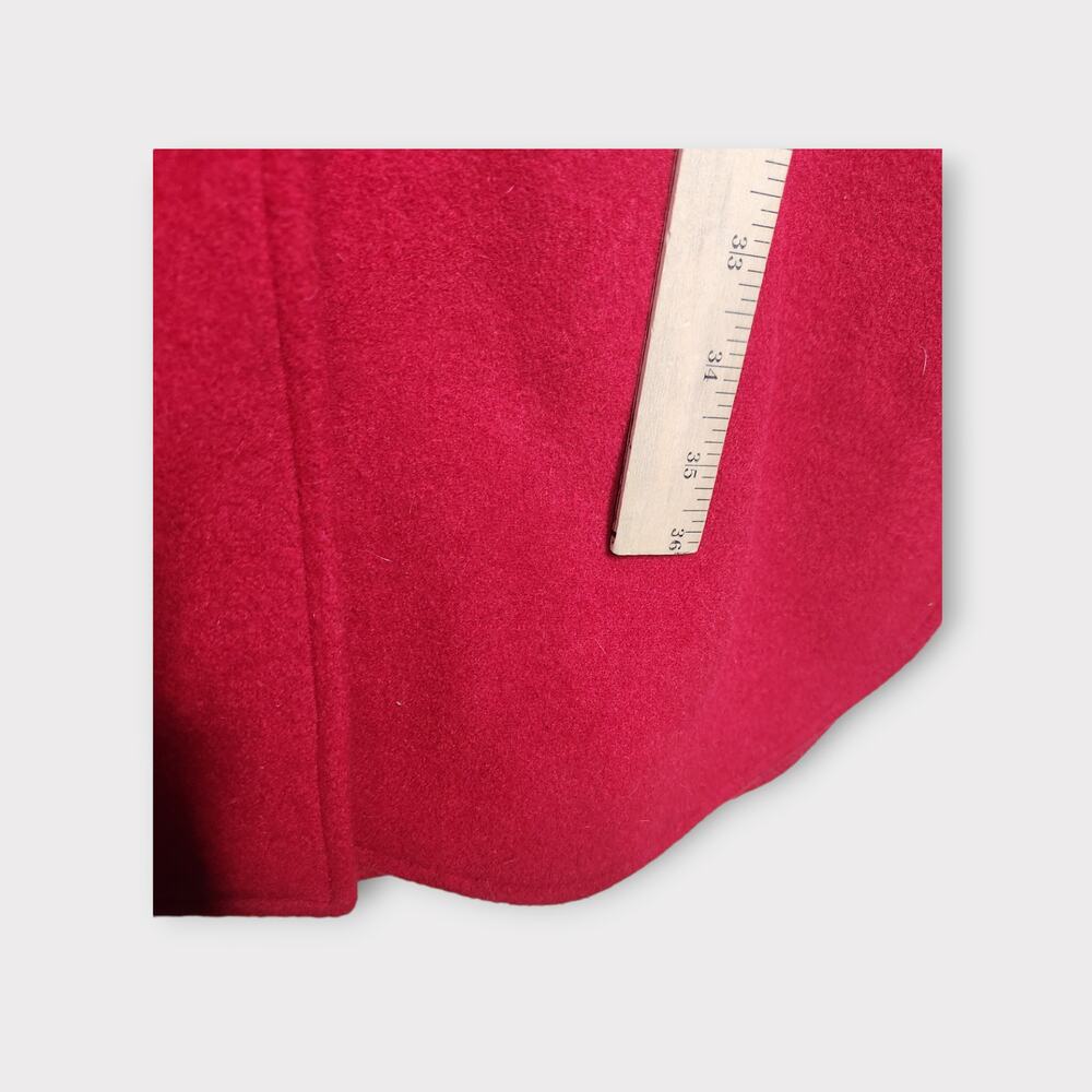 Anthropologie Red Coat with Leopard Collar - Picture 9 of 10